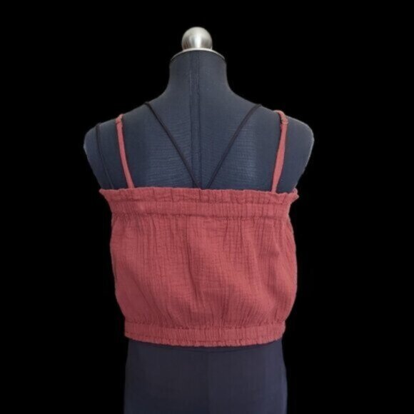 Anthropologie April GauzyTank Crimson Sz Small NWT - Picture 5 of 12